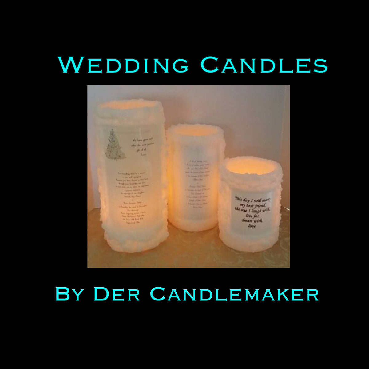 Der Candlemaker Wedding Candles Be Unique Studios