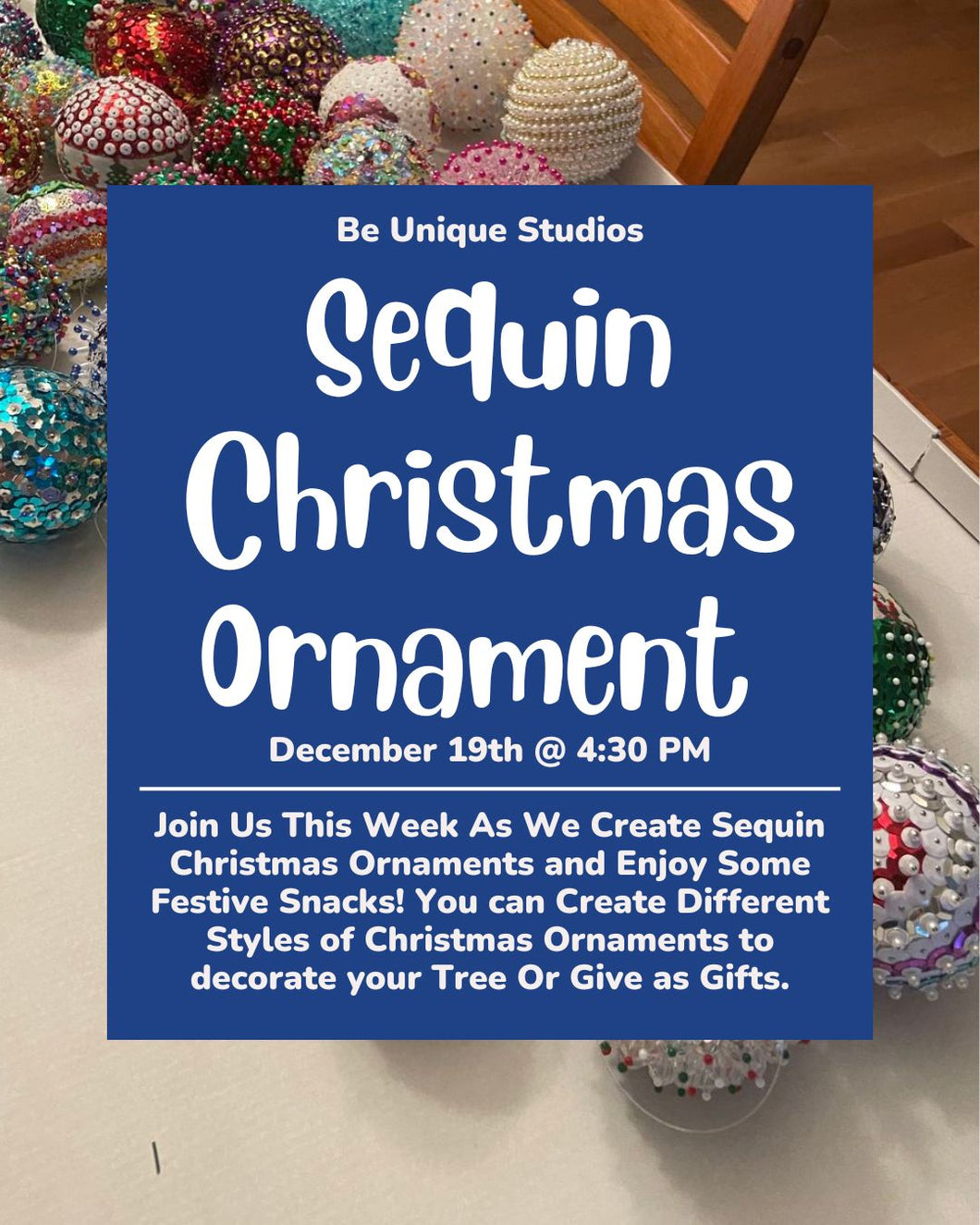 Christmas Ornament Series: Sequin Ornament Series December 19th
