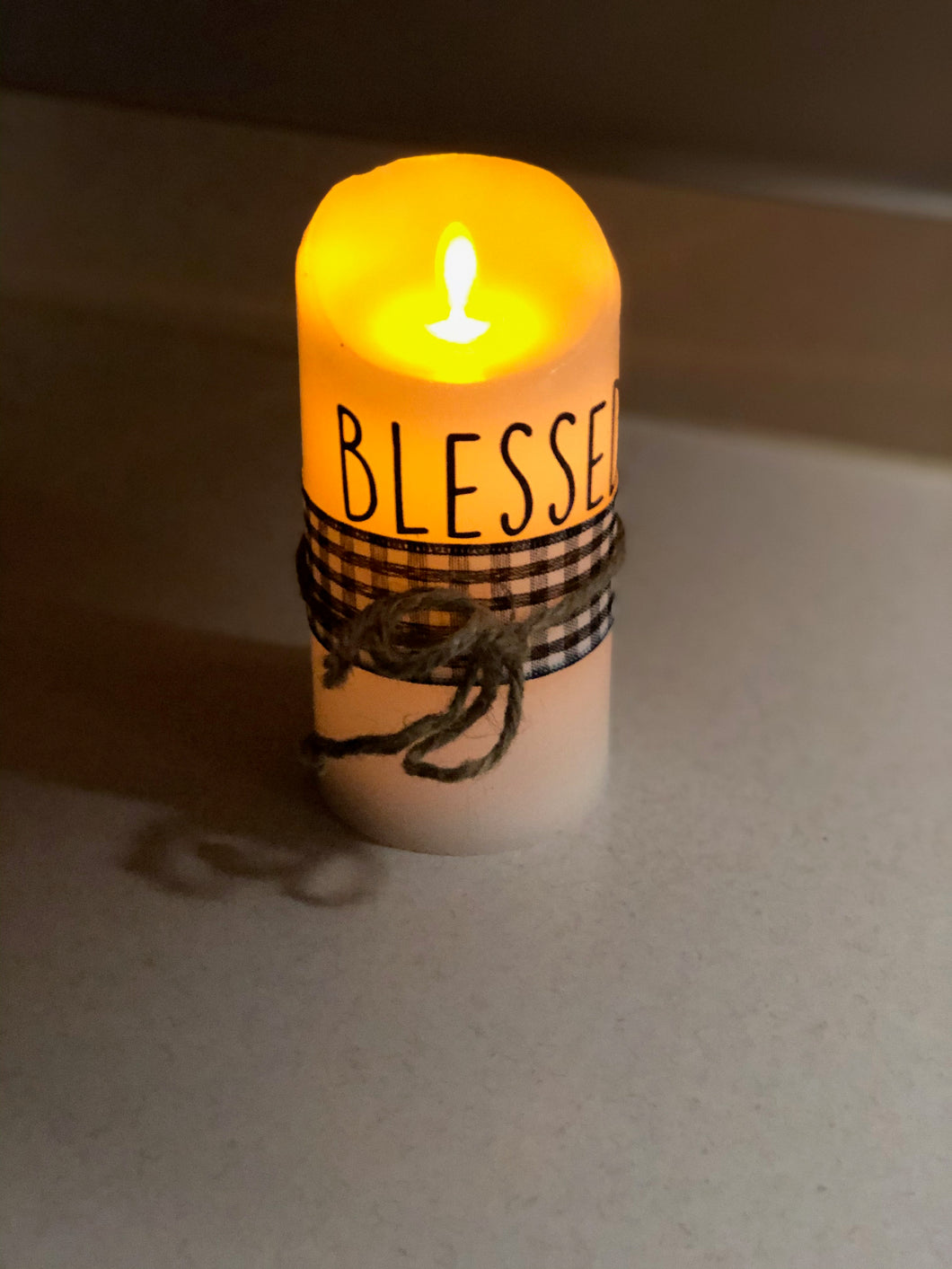 Blessed Lighted Candle