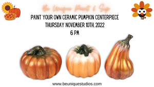 Paint Your Own Ceramic Pumpkin Centerpiece