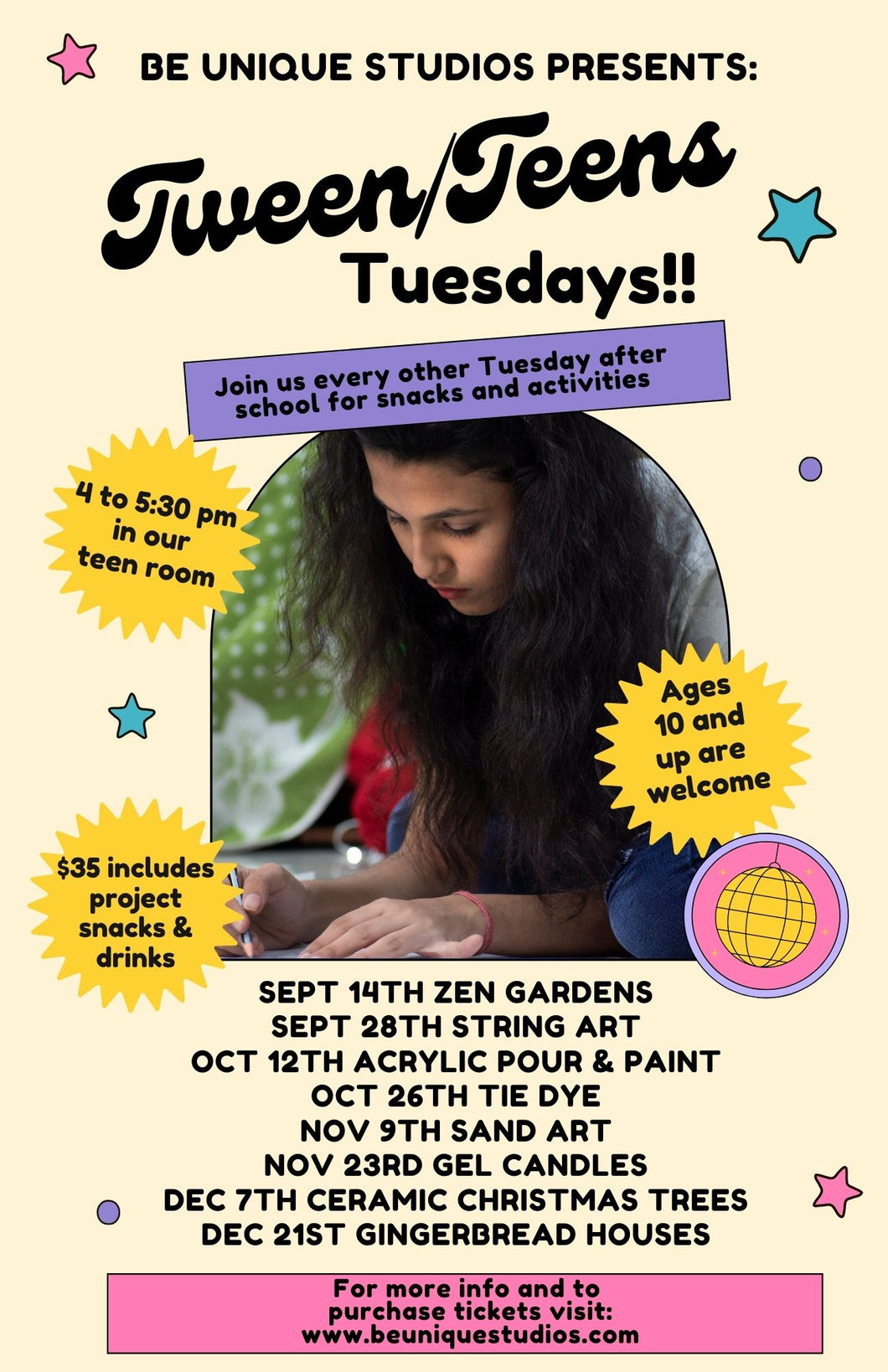Tween/Teen Tuesdays Tie Dye Event 10/26/21