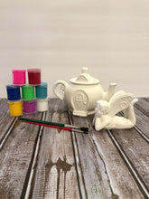 Load image into Gallery viewer, Ceramic Fairy and Tea Pot House Set
